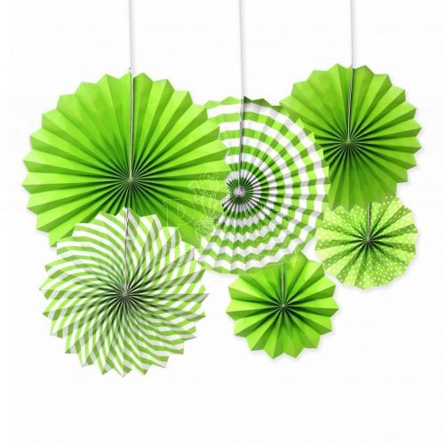 Green Paper Fan Party Supplies