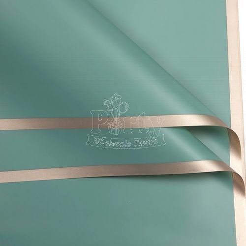 Green Gold Rim Flower Wrapper Party Wholesale