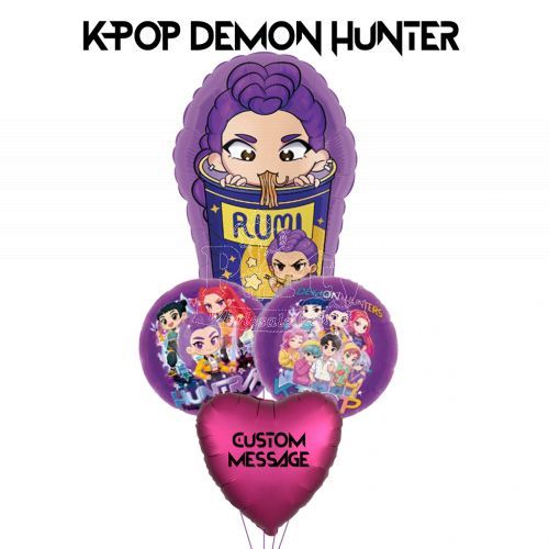 KPOP Demon Hunter Rumi Customised Balloon Bouquet