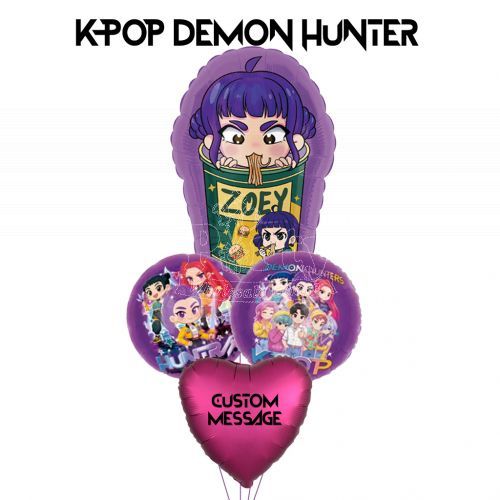 Demon Hunter Zoey Helium Balloon Bouquet