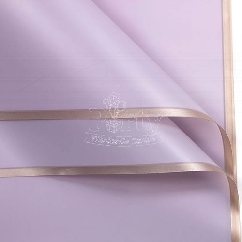Lavender Gold Rim Flower Wrapper Singapore
