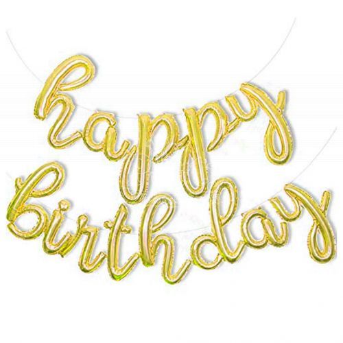 Gold Mini Happy Birthday Balloon