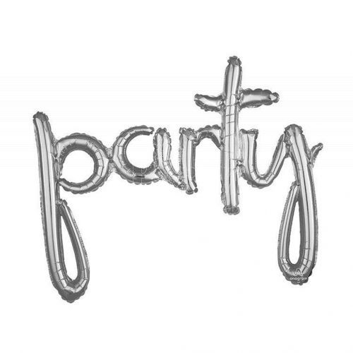Silver Party Balloon Banner