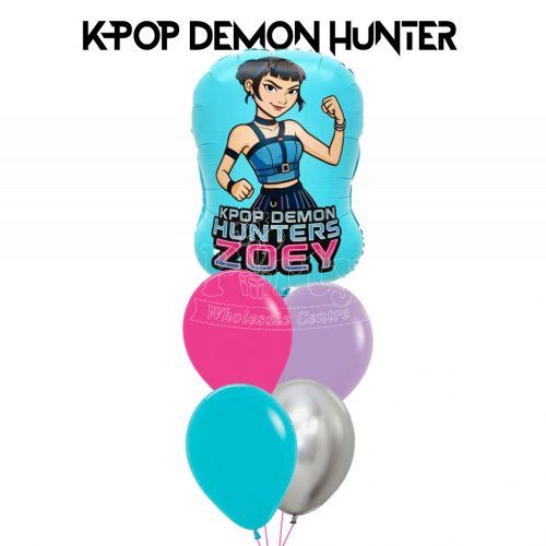 Zoey Kpop Demon Hunter Helium Balloon Bouquet