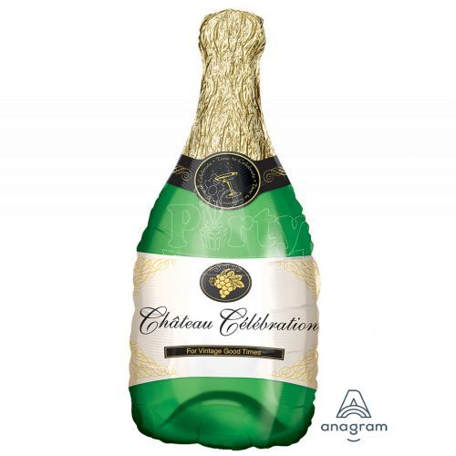 Champagne Bottle Toast Celebration Foil Balloon 38In