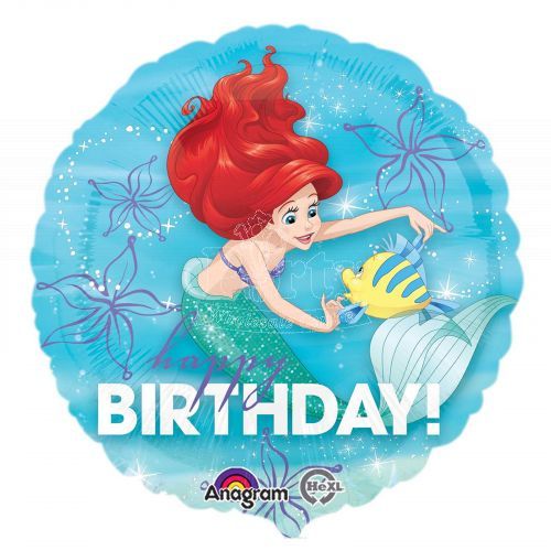 Disney Princess Mermaid Happy Birthday Balloon