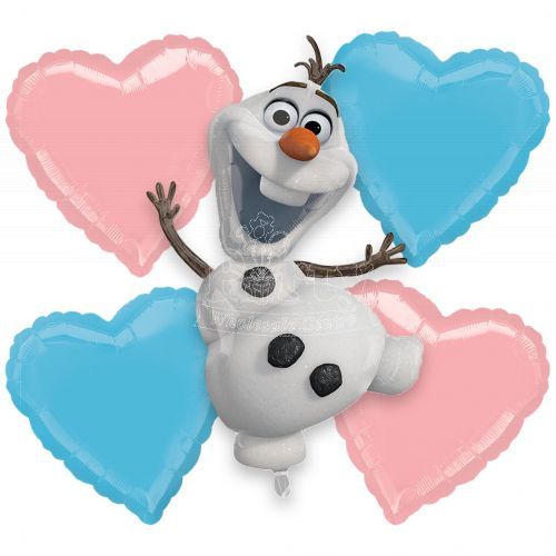 Frozen Disney Princess Snowman Olaf Foil Balloon Bouquet