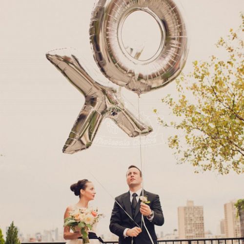 Giant Wedding Silver Letter Balloon