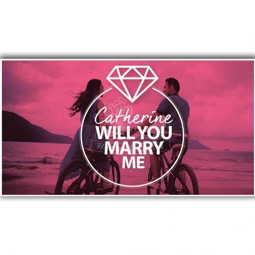 Wedding Proposal Customised Banner #7