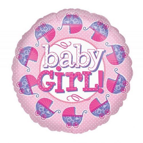 Baby Girl Carriage Foil Balloon