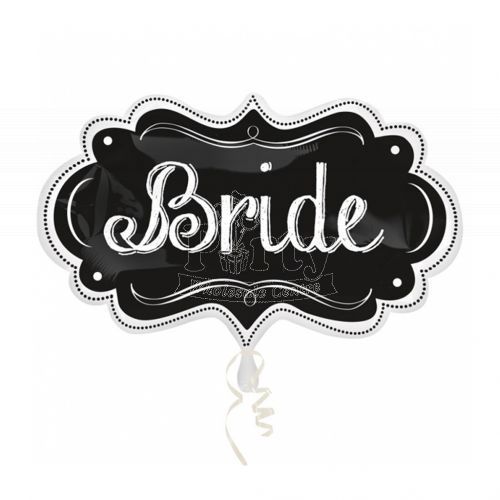 Bride Chalkboard Marqueen Foil Balloon 34In