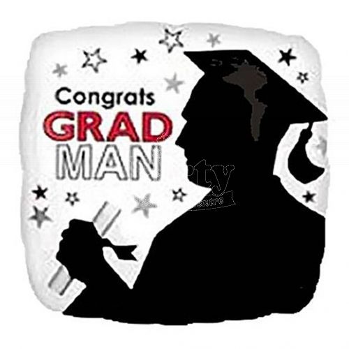 Congrats Grad Man Foil Balloon 18In