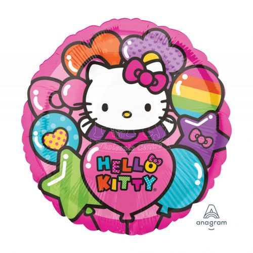 Hello Kitty Pink Rainbow Foil Balloon