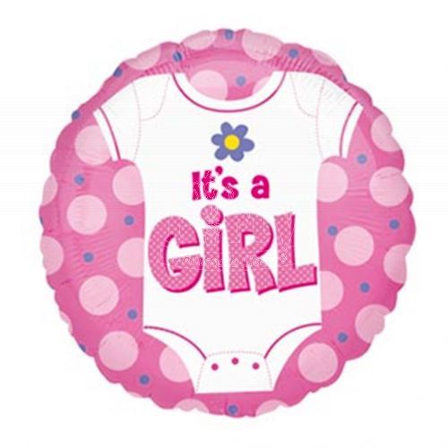 It's A Girl Onesie Baby Shower Foil Balloon