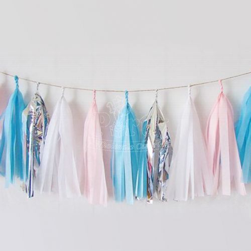 Vintage Pastels Paper Tassel Garland Decoration