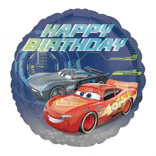 Disney Cars 3 Happy Birthday Foil Balloon