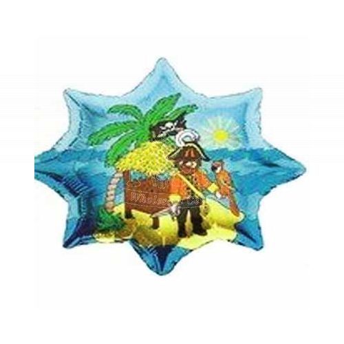 Pirate Island Shape Foil Balloon