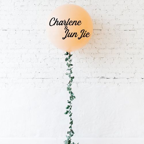 Blush Personalised Wedding Floral Garland Balloon