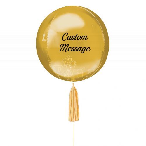 Customised Gold Orbz Balloon