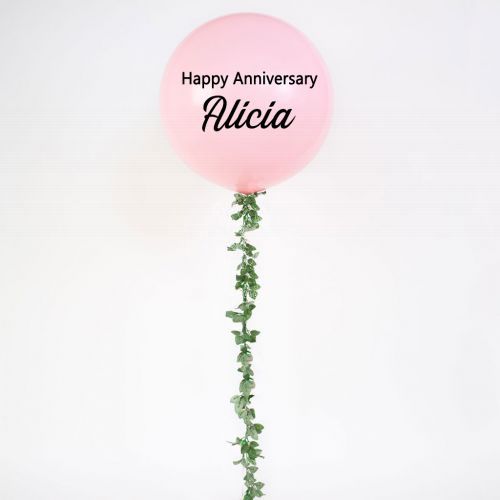 Customised Pink Floral Garland Balloon