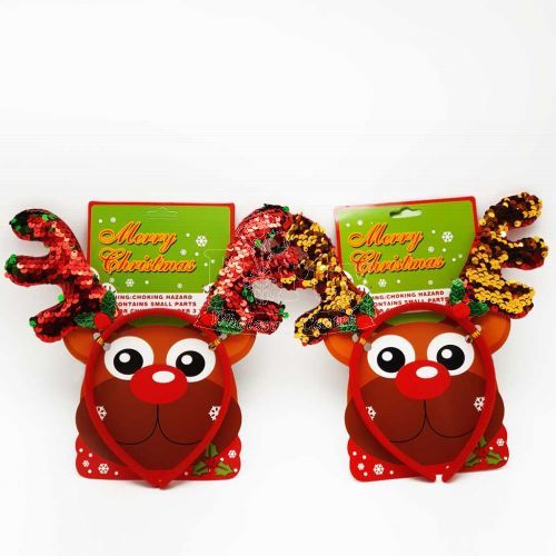Glitter Reindeer Headband Christmas Decoration