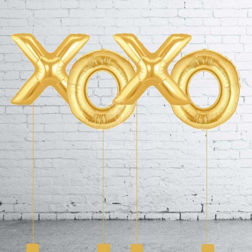 XOXO Gold Letter Balloons