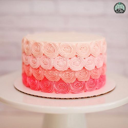 Pink Ombre Birthday Cake