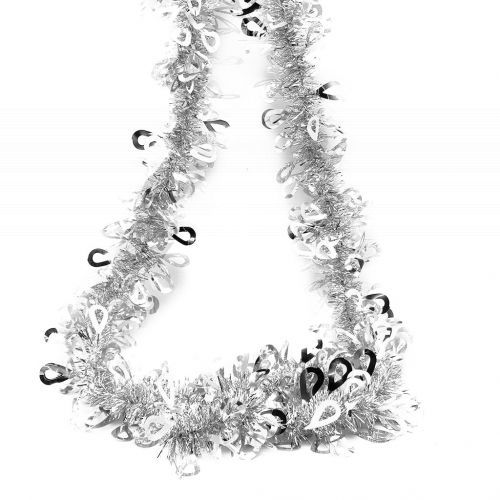 Christmas Silver Tinsel Foil Garland