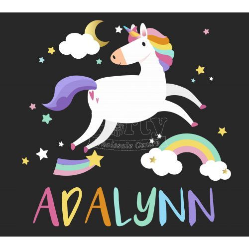 Happy Unicorn And Rainbow Customised Banner
