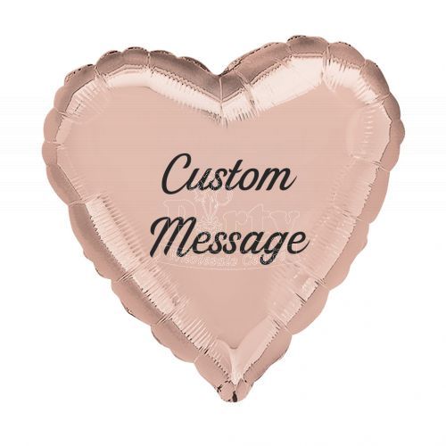 Customized Rose Heart Helium Balloon