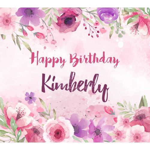 Watercolour Pink Floral Customised Banner