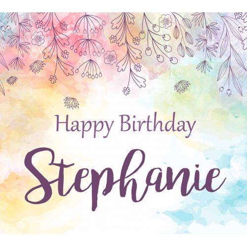 Floral Rainbow Pastel Customized Banner