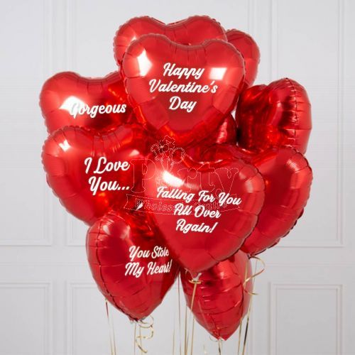 Customized Red Valentine's Day Helium Balloon