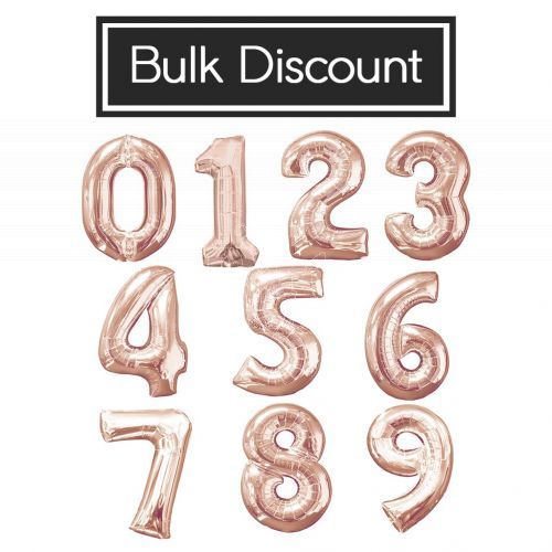 Bulk Discount Rose Gold Number Balloon Singapore