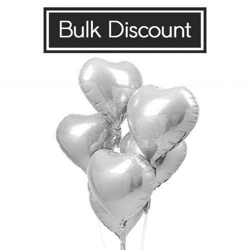 Bulk Discount Silver Heart Balloon Party Wholesale