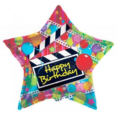Happy Birthday Film Movie Star Balloon 18inch