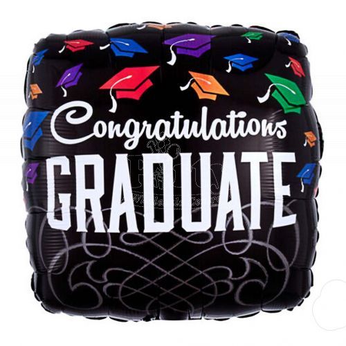 Congratulations Graduate Academic Cap Graduation Foil Balloon