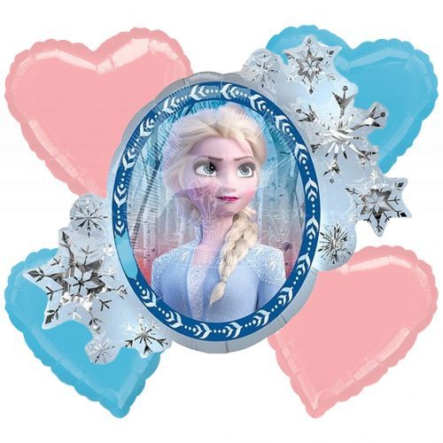 Frozen Disney Princess Anna Elsa Mirror Balloon Bouquet