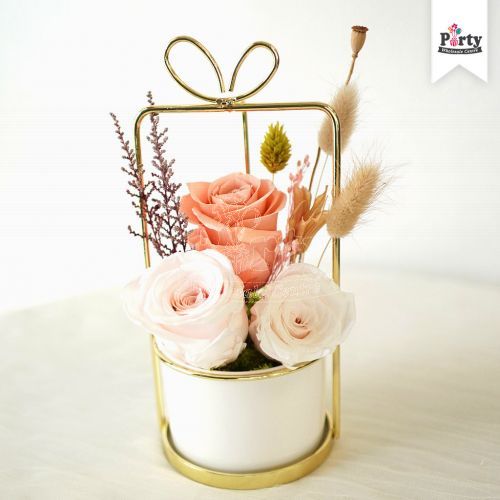 Pink Rose Mini Flower Pot Singapore Party Wholesale