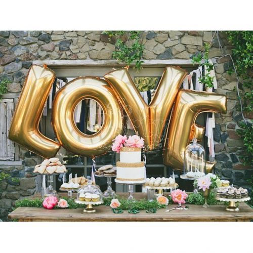 Letter Gold Helium Balloons Party Wholesale