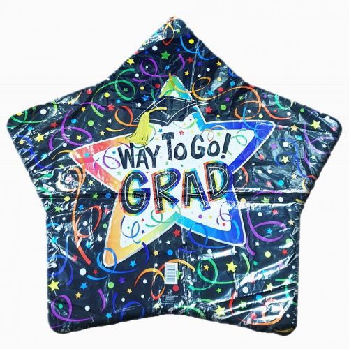 Way To Go Grad Star Foil Balloon 31inch