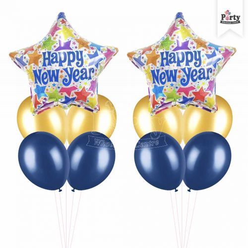 Happy New Year Designer Foil Balloon Party Package