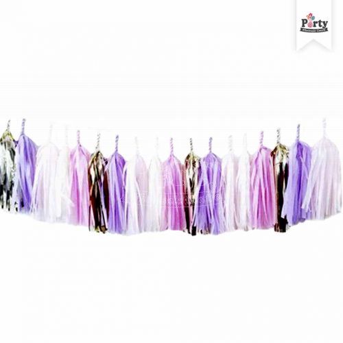 Silvery Lavender Tassel Garland Party Supplies Decoration