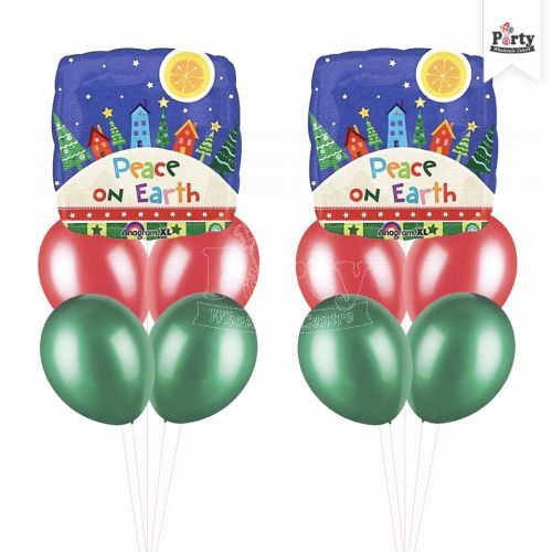 Merry Christmas Peace On Earth Foil Balloon Party Package