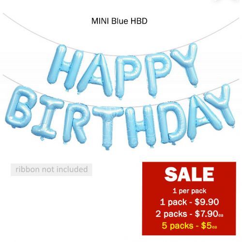 Sale Airfilled Baby Blue Happy Birthday Party Supplies Singapore