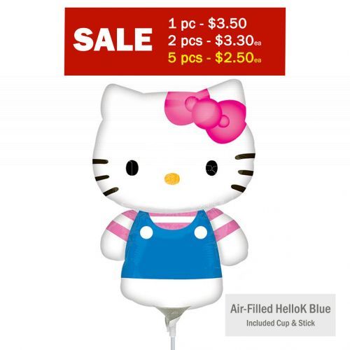 Sale Airfilled Hello Kitty Blue Party Supplies Singapore