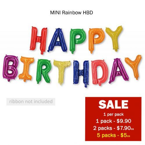 Sale Airfilled Rainbow Happy Birthday Party Supplies Singapore