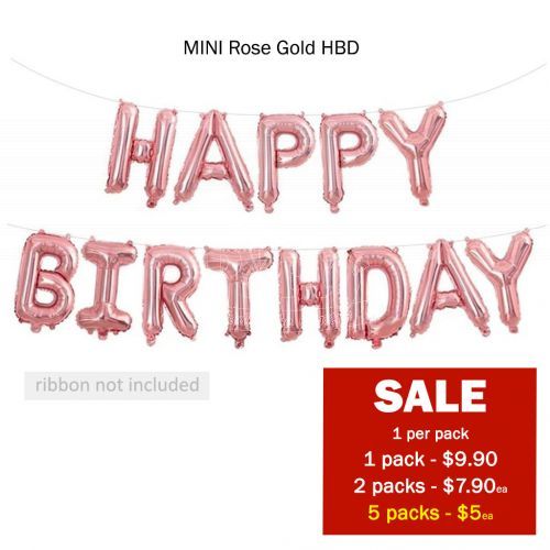 Sale Airfilled Rose Gold Happy Birthday Party Supplies Singapore