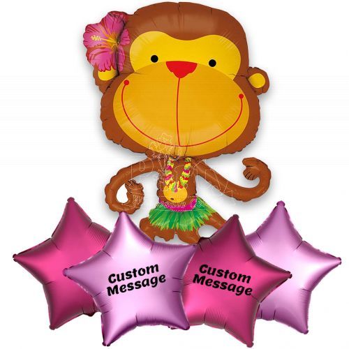 Customised Monkey Girl Helium Balloon Party Supplies Singapore