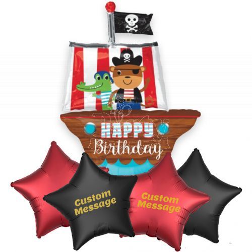 Customised Pirate Surprise Delivery Helium Balloon Party Supplies Singapore